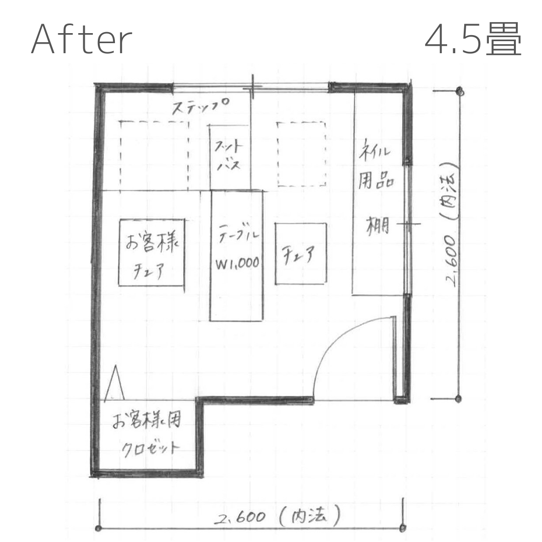 ネイルサロンのレイアウト提案と必要な広さ