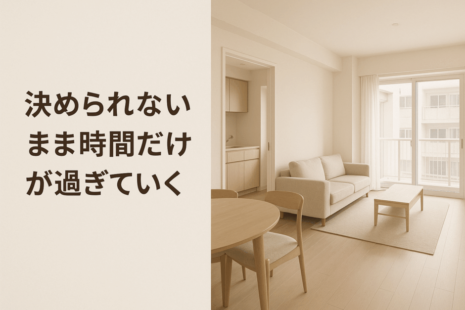 決められないまま時間だけが過ぎていく